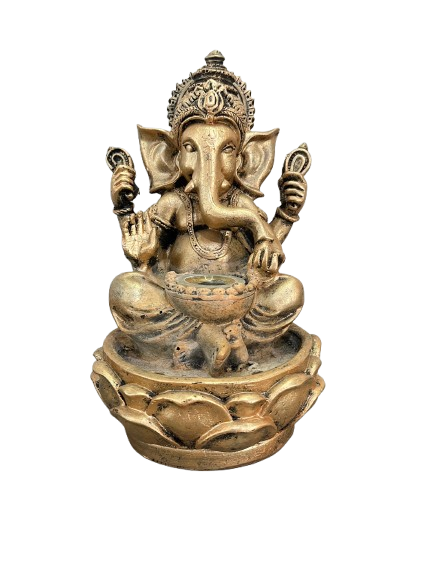 Fonte Estátua de Ganesha Dourado