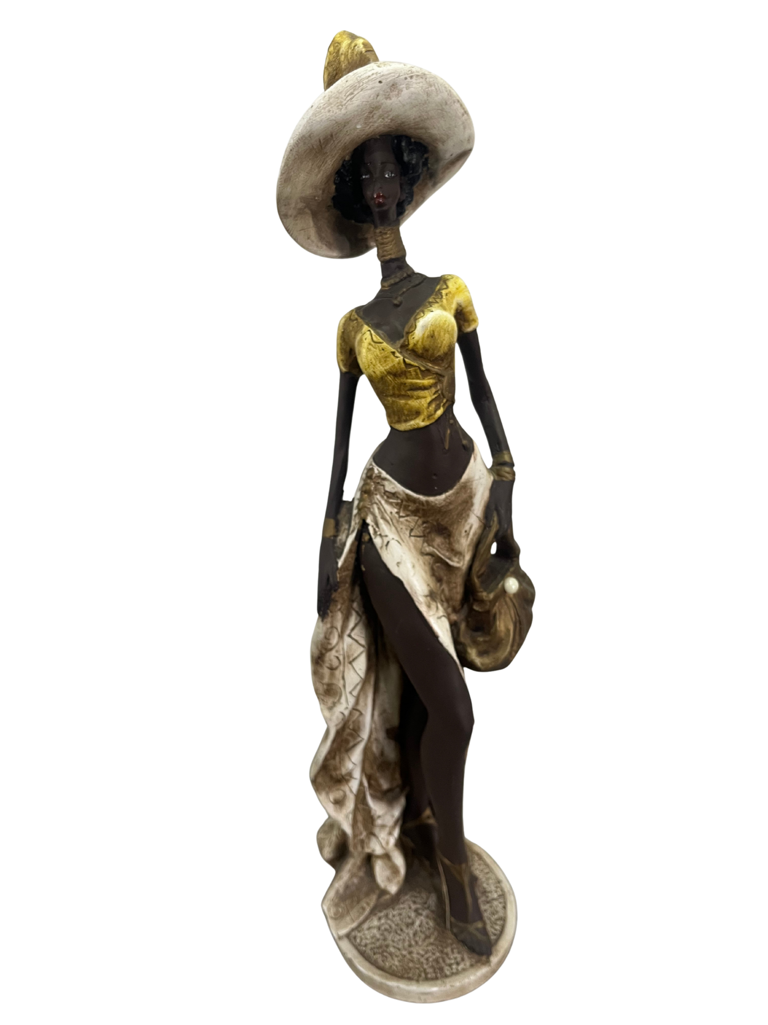 Escultura Decorativa Mulher Africana