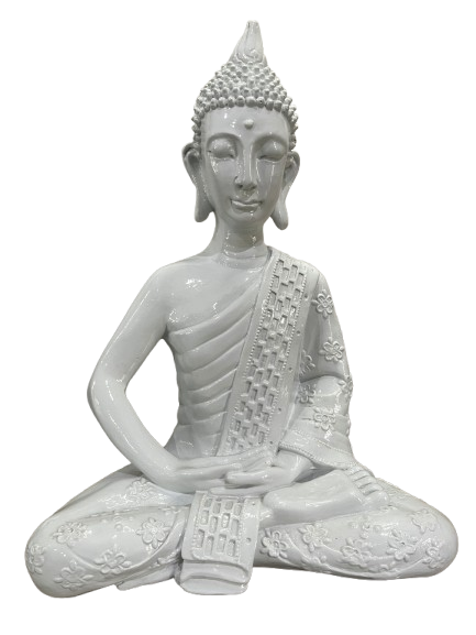 Buda em Cerâmica branco