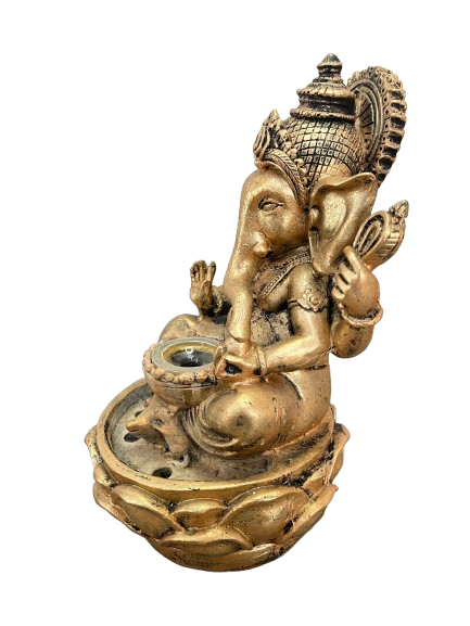 Fonte Estátua de Ganesha Dourado