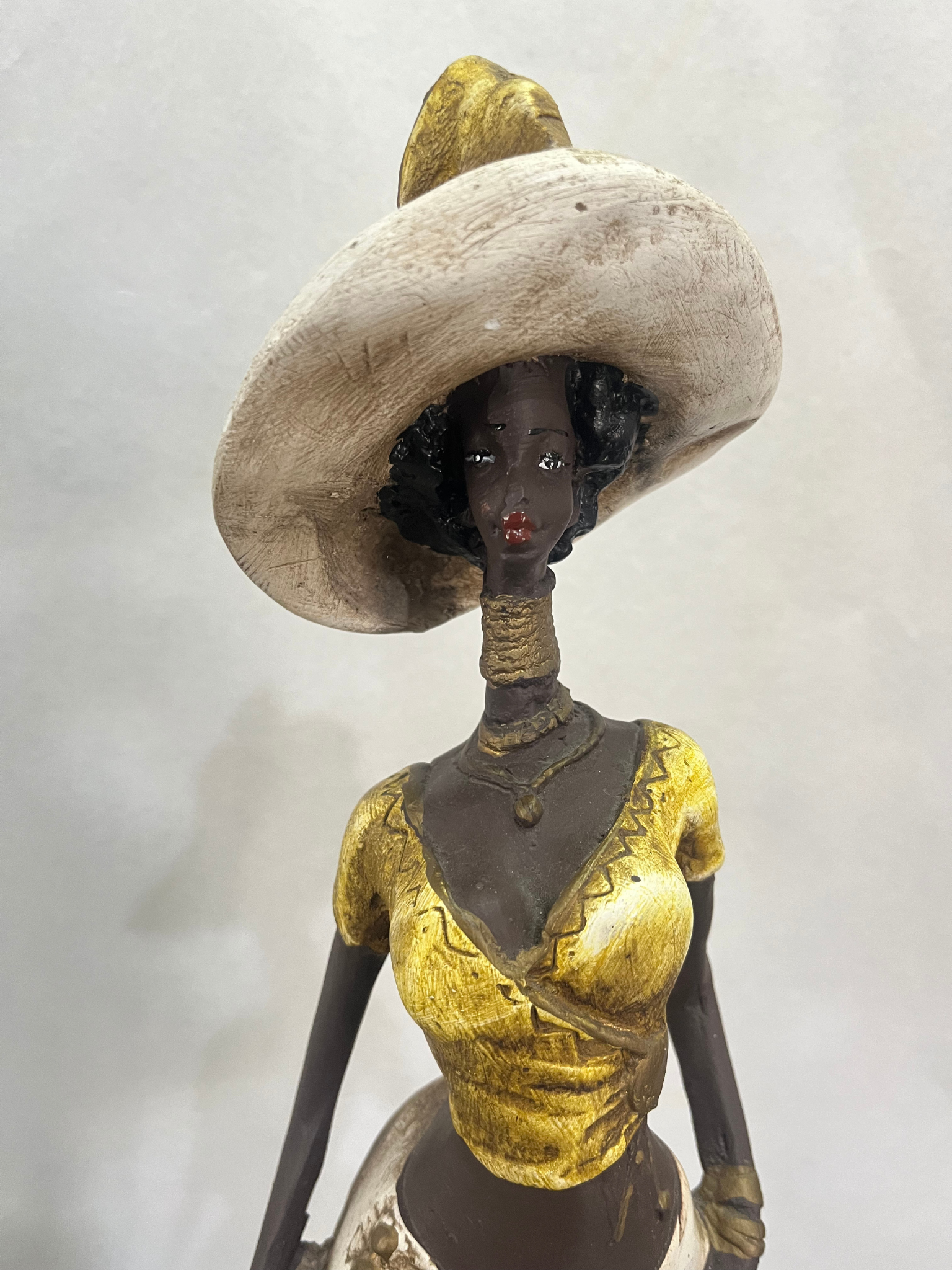 Escultura Decorativa Mulher Africana