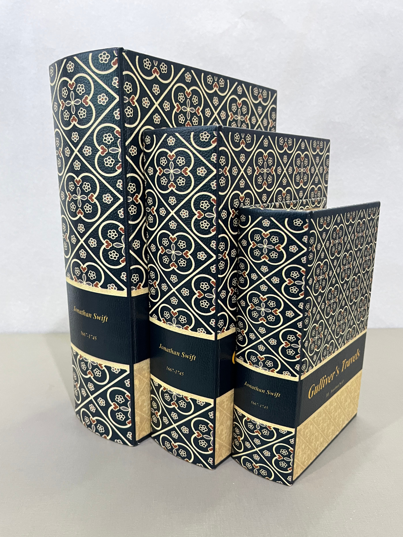 Kit 3 Caixas de livro decoração