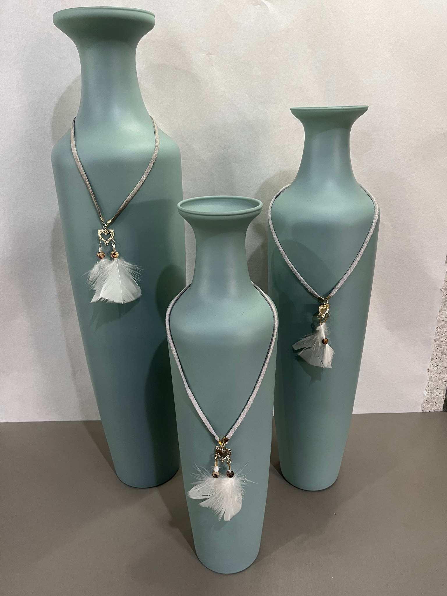 Kit 3 Vasos Grandes com Colar