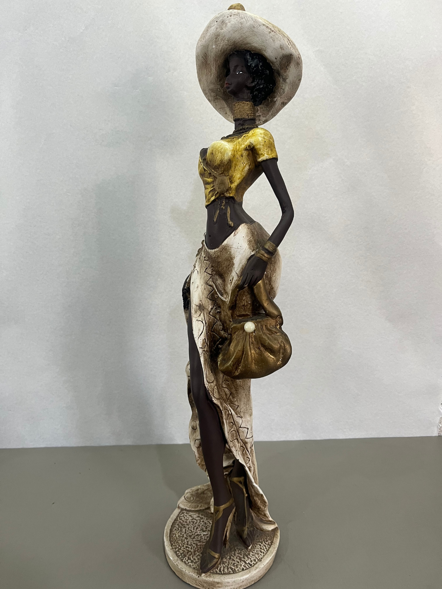 Escultura Decorativa Mulher Africana