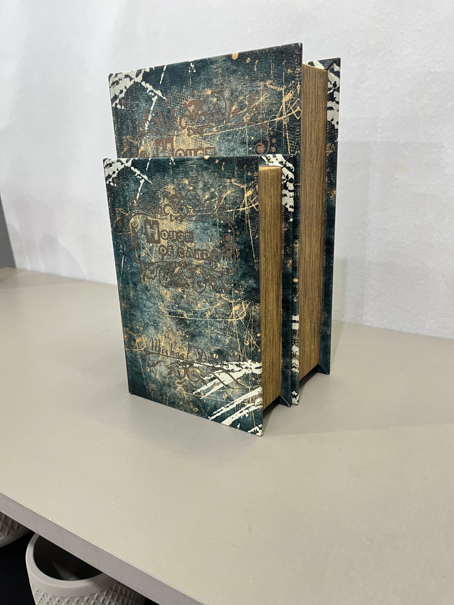 Kit 4 caixa de livro decoração