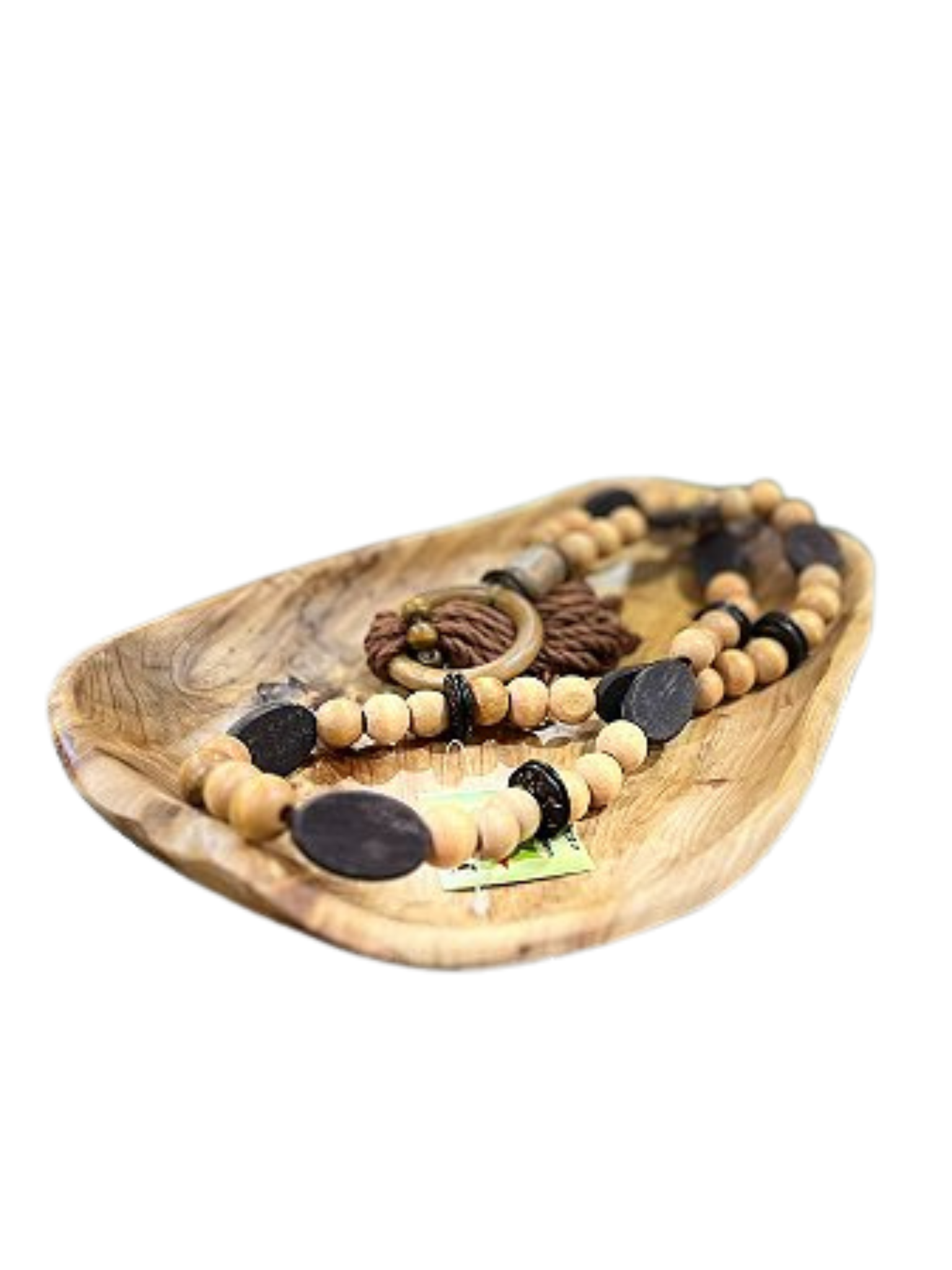 EXCLUSIVO: Centro de mesa em Madeira e alumínio com colar decorativo!