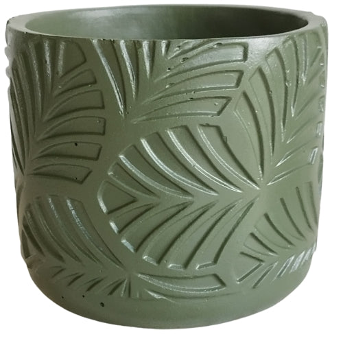 Vaso concreto verde militar
