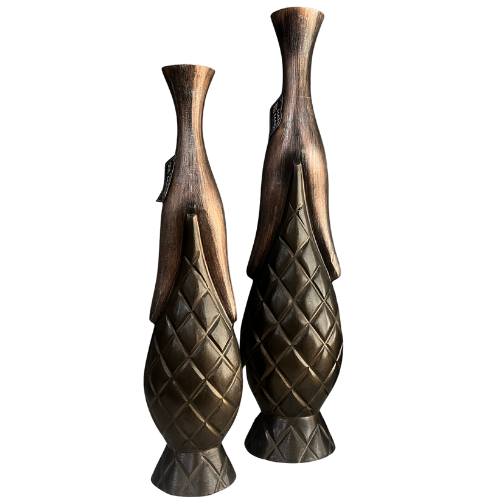 Conjunto Vasos Garrafa Decoração Grande 71cm e 83cm