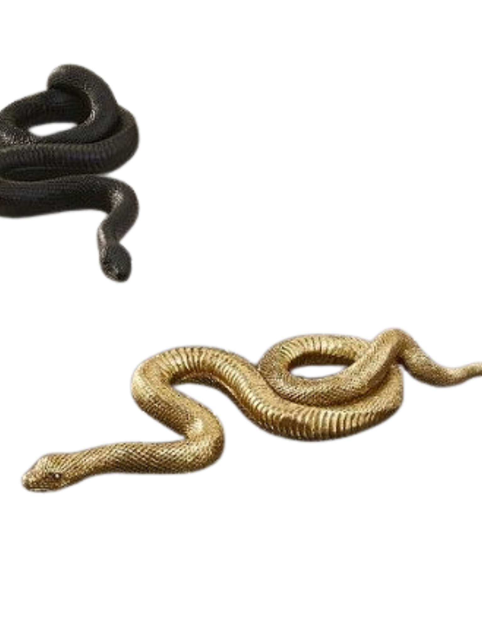 Serpente em poliresina Dourada
