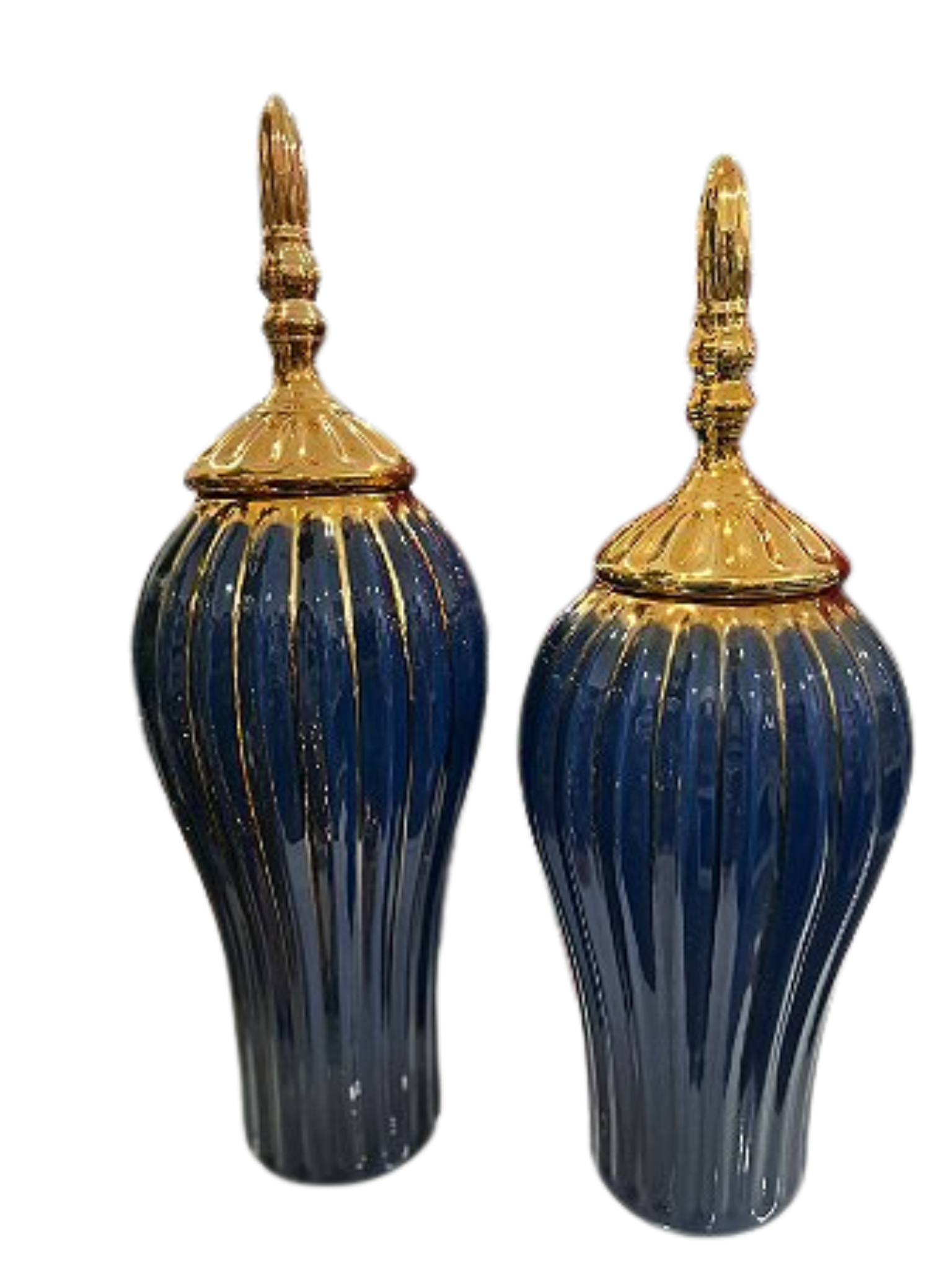 Dupla Decorativa Exclusiva Azul e Dourado
